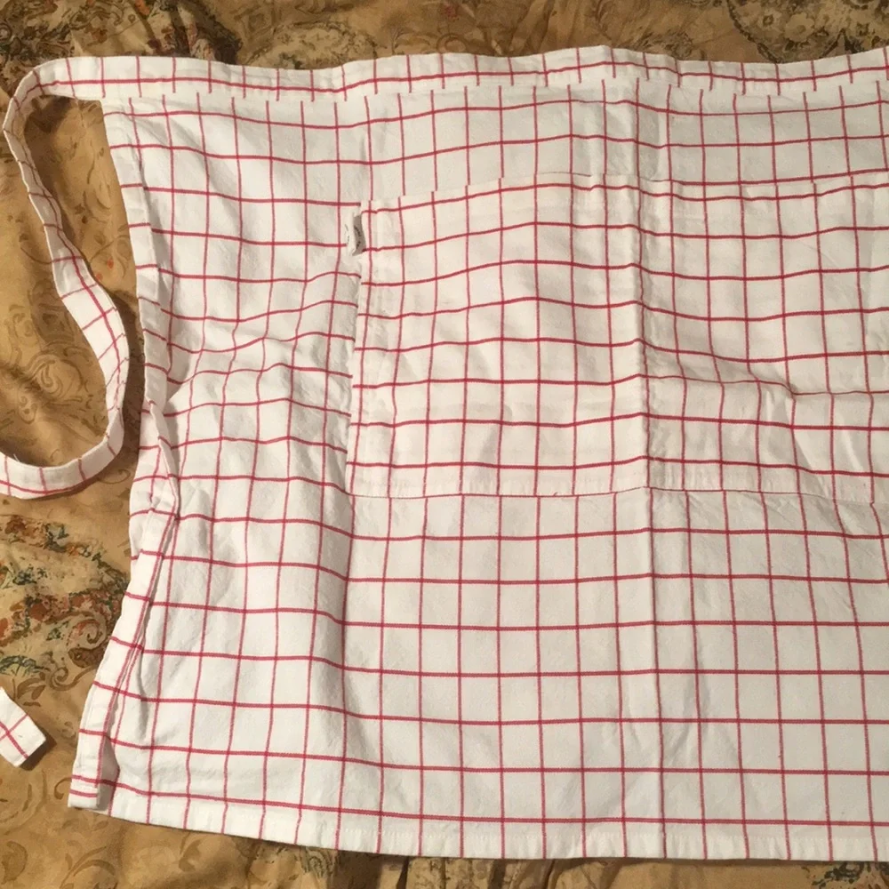 Williams Sonoma Red and White Plaid Apron or Blue and White Plaid Apron